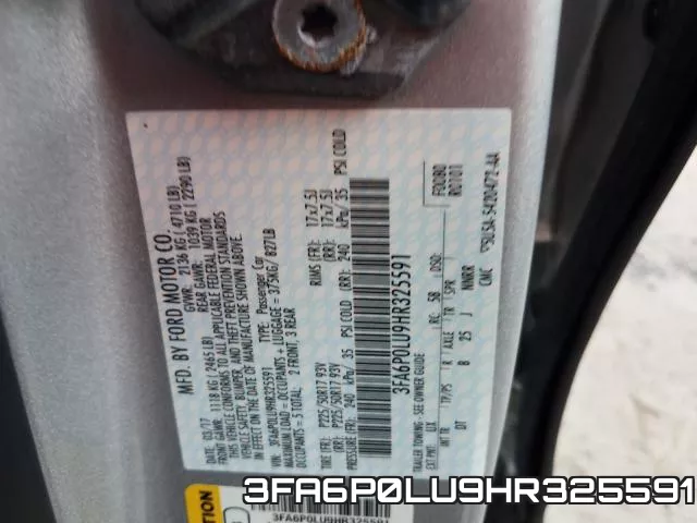 3FA6P0LU9HR325591 фото 2