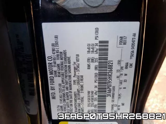 3FA6P0T95HR268821 фото 2
