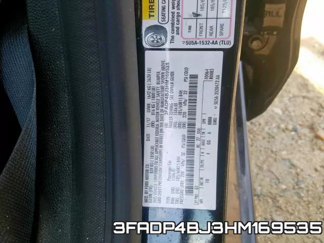 3FADP4BJ3HM169535 фото 2