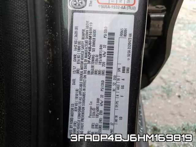 3FADP4BJ6HM169819 фото 2