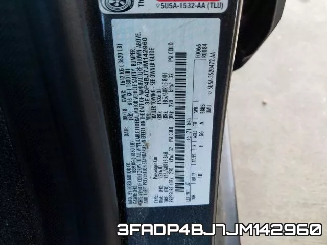 3FADP4BJ7JM142960 фото 2