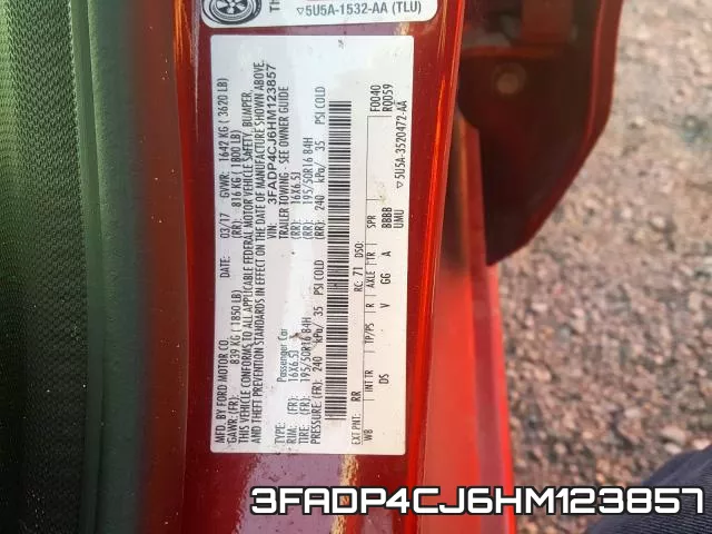 3FADP4CJ6HM123857 фото 2