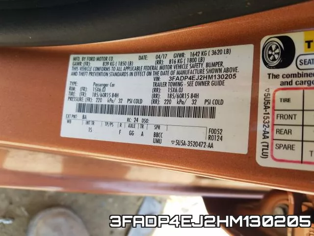 3FADP4EJ2HM130205 фото 2