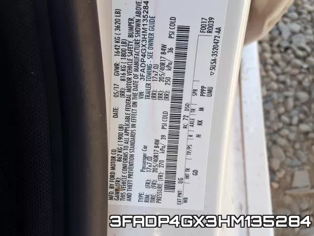 3FADP4GX3HM135284 фото 2