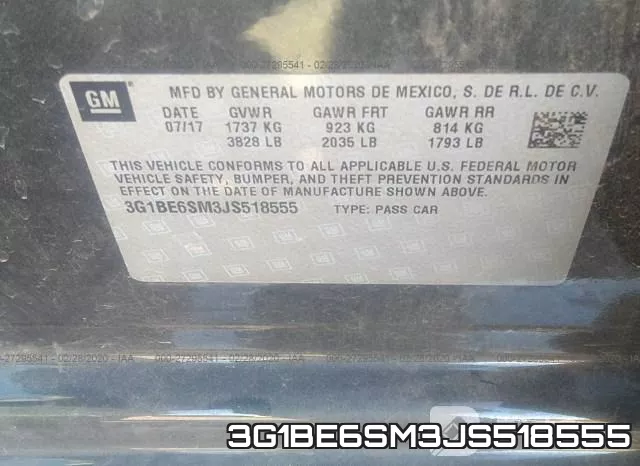 3G1BE6SM3JS518555 фото 10