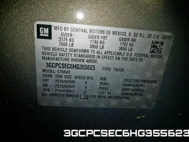 3GCPCSEC6HG355623 фото 2