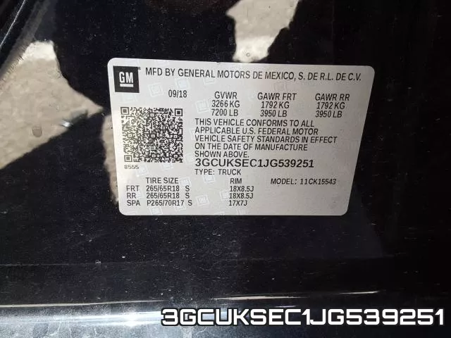 3GCUKSEC1JG539251 фото 2