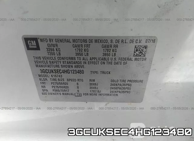 3GCUKSEC4HG123480 фото 10