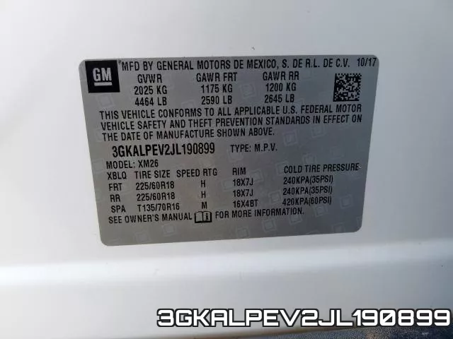 3GKALPEV2JL190899 фото 2