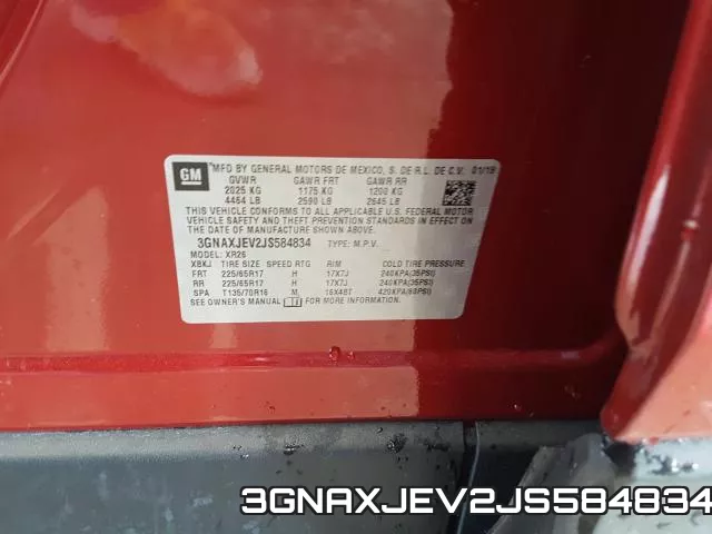 3GNAXJEV2JS584834 фото 2