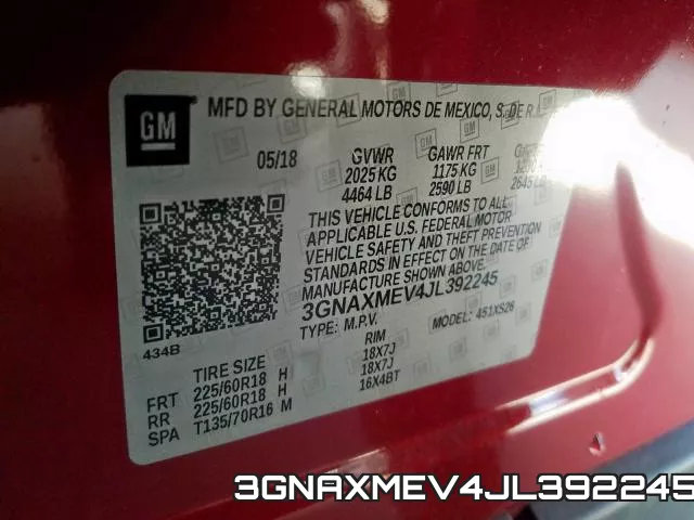 3GNAXMEV4JL392245 фото 2