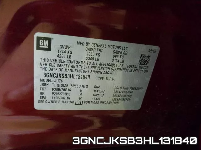 3GNCJKSB3HL131840 фото 2