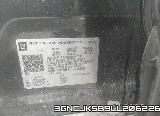 3GNCJKSB9LL206226 фото 10
