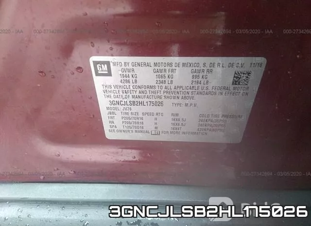 3GNCJLSB2HL175026 фото 10