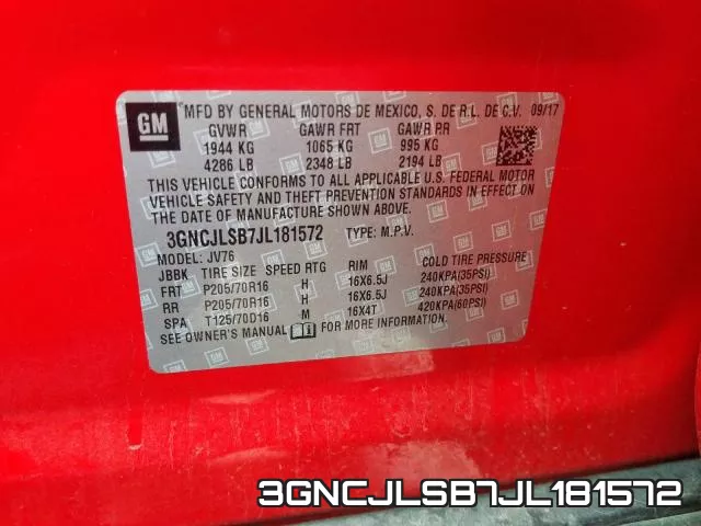 3GNCJLSB7JL181572 фото 2