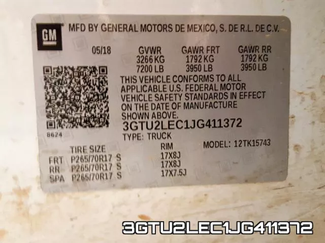 3GTU2LEC1JG411372 фото 2