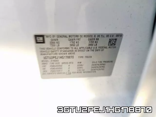 3GTU2PEJ1HG178870 фото 2