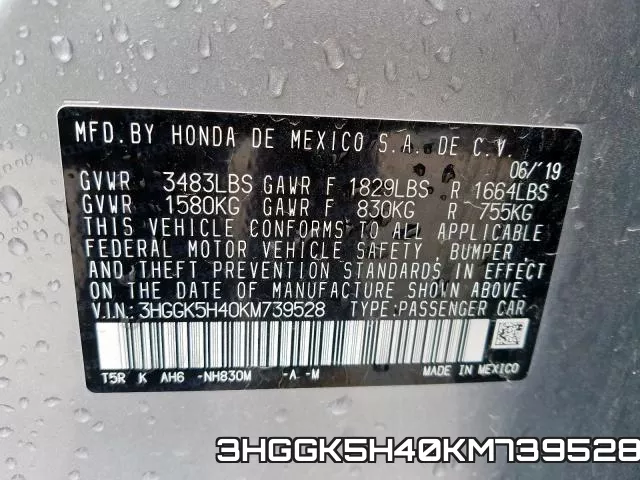 3HGGK5H40KM739528 фото 2