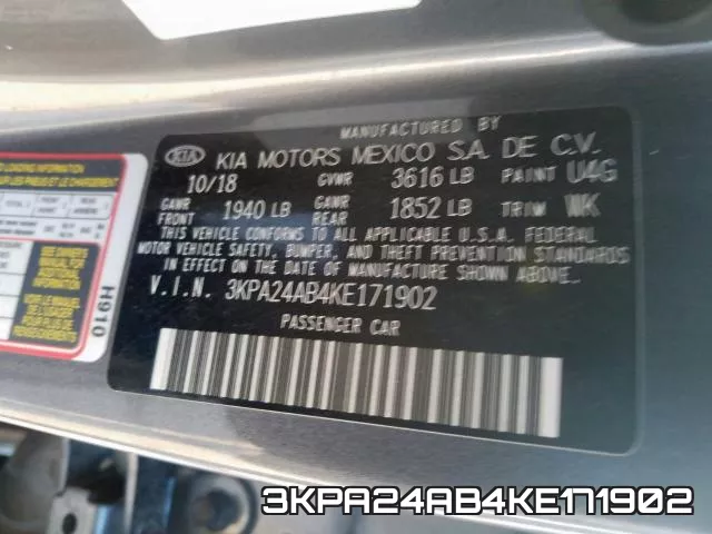 3KPA24AB4KE171902 фото 2