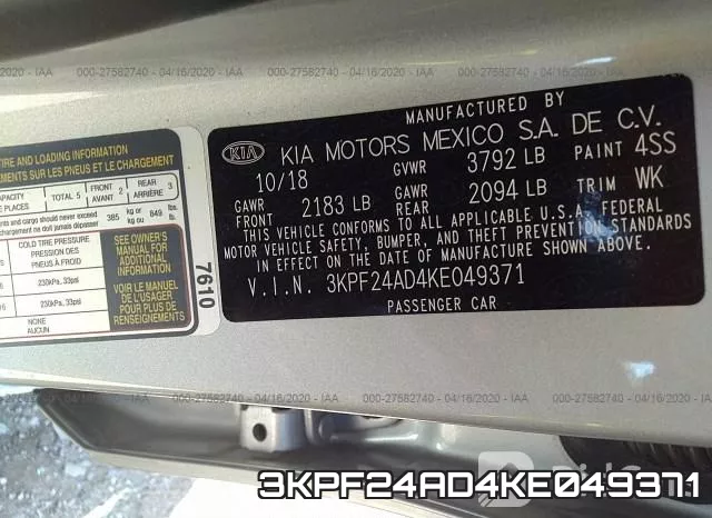 3KPF24AD4KE049371 фото 10
