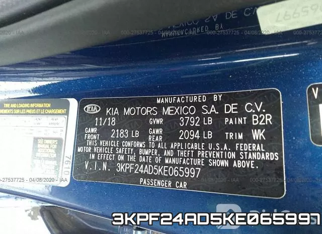 3KPF24AD5KE065997 фото 10