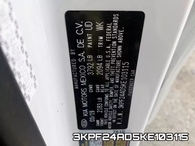 3KPF24AD5KE103115 фото 2