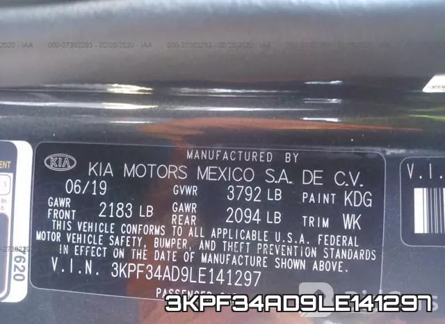 3KPF34AD9LE141297 фото 10