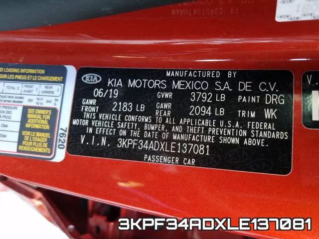 3KPF34ADXLE137081 фото 2