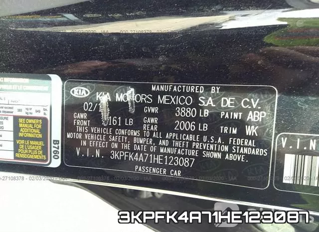 3KPFK4A71HE123087 фото 10
