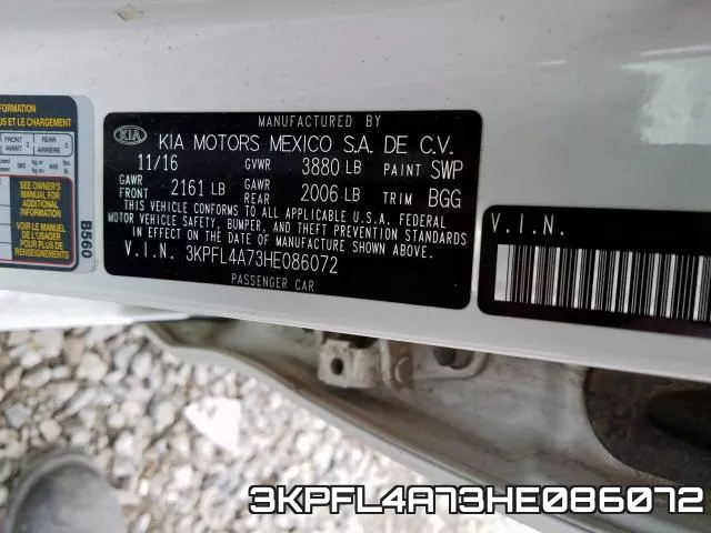 3KPFL4A73HE086072 фото 2