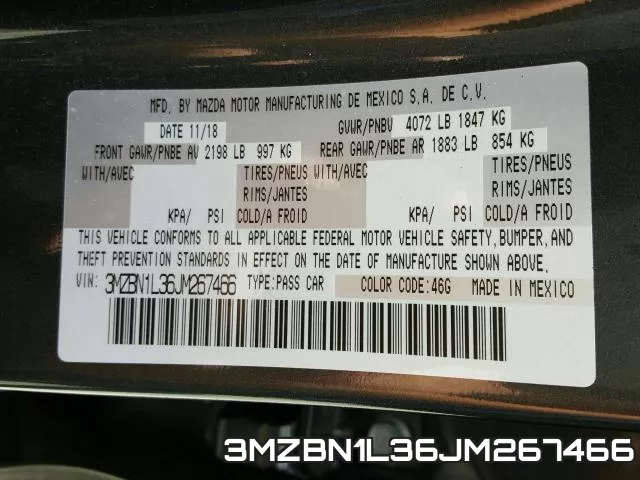 3MZBN1L36JM267466 фото 2
