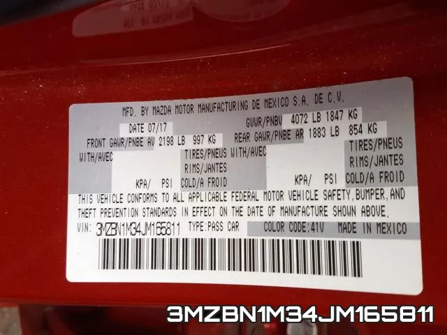 3MZBN1M34JM165811 фото 2
