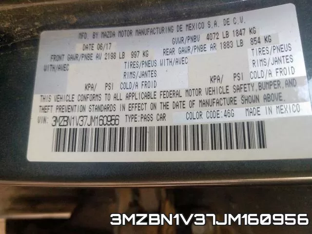 3MZBN1V37JM160956 фото 2