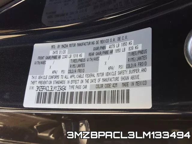 3MZBPACL3LM133494 фото 2