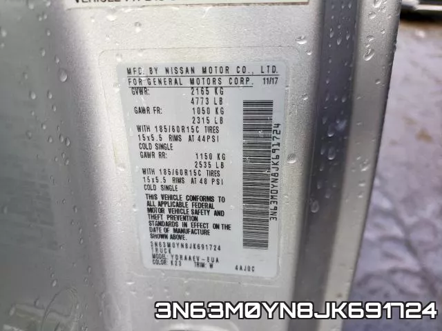 3N63M0YN8JK691724 фото 2