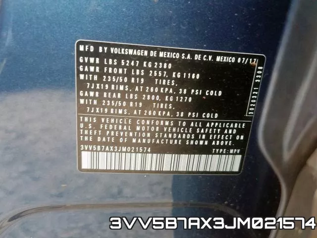 3VV5B7AX3JM021574 фото 2