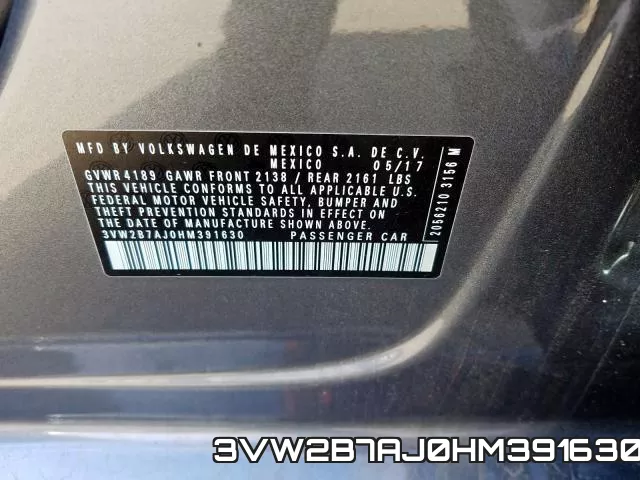 3VW2B7AJ0HM391630 фото 2