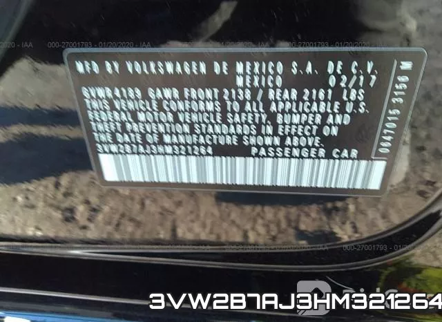 3VW2B7AJ3HM321264 фото 10