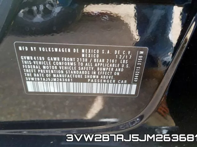 3VW2B7AJ5JM263681 фото 2