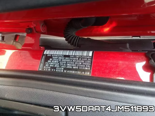 3VW5DAAT4JM511893 фото 2