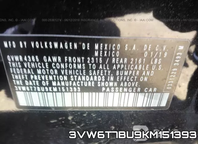 3VW6T7BU9KM151393 фото 10