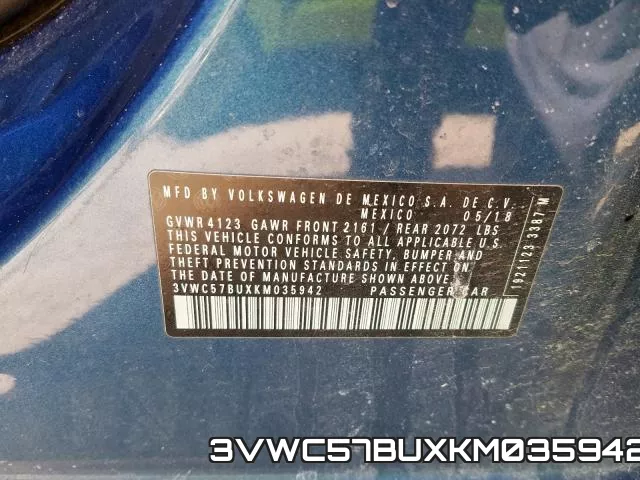 3VWC57BUXKM035942 фото 2