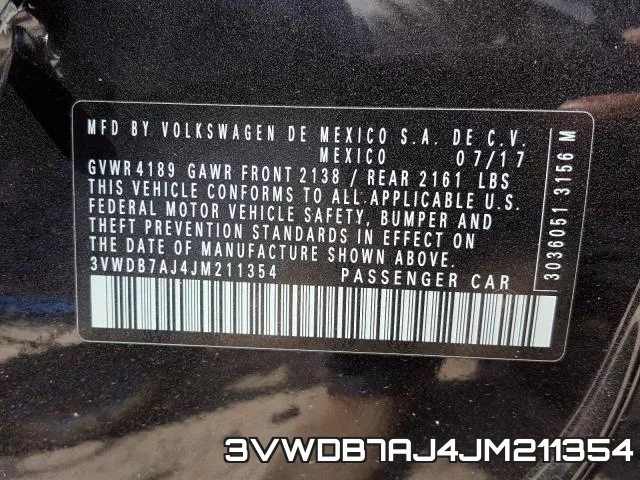 3VWDB7AJ4JM211354 фото 2