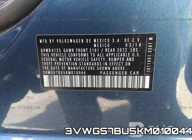 3VWG57BU5KM010044 фото 10