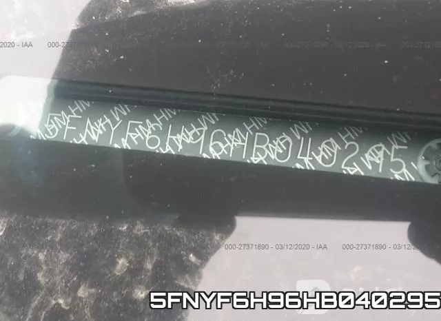 5FNYF6H96HB040295 фото 10
