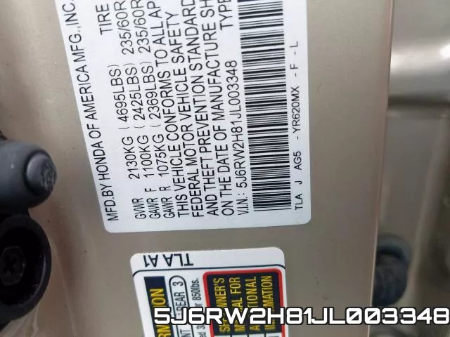 5J6RW2H81JL003348 фото 2
