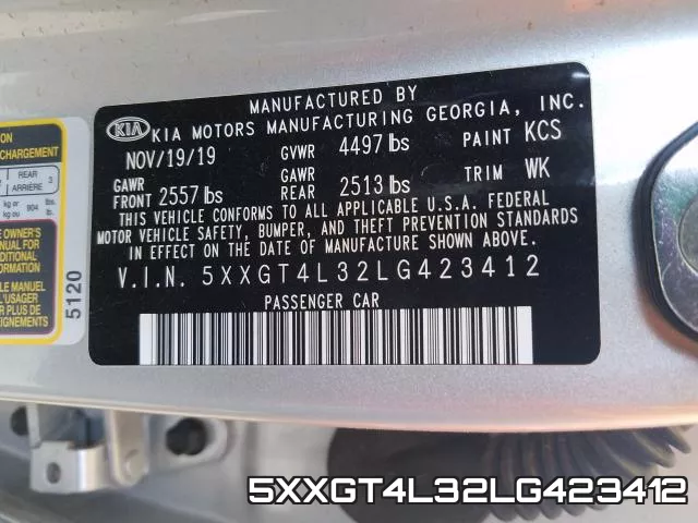 5XXGT4L32LG423412 фото 2