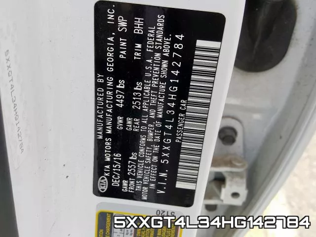 5XXGT4L34HG142784 фото 2