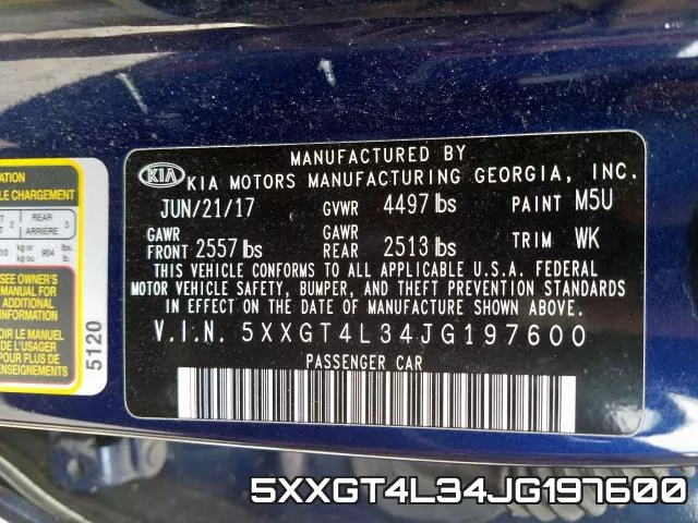5XXGT4L34JG197600 фото 2