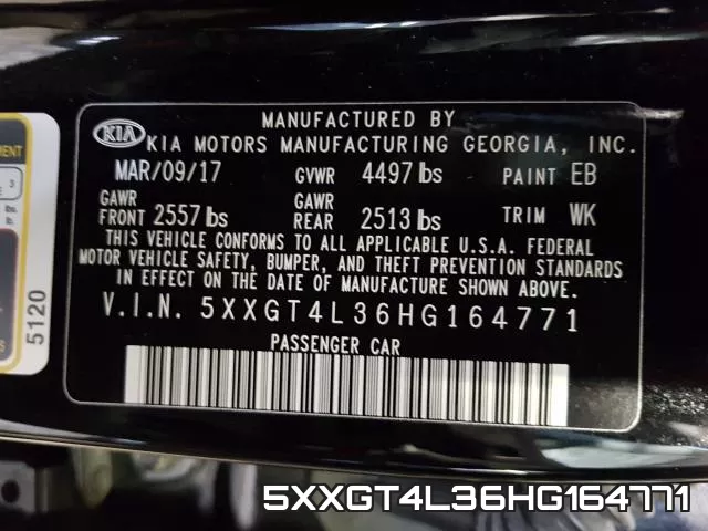 5XXGT4L36HG164771 фото 2